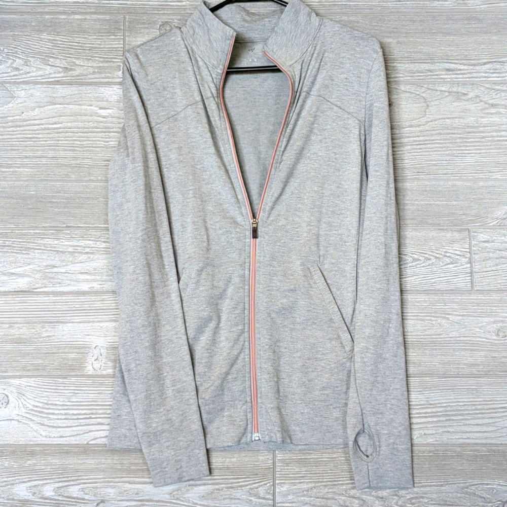 M Leisure Long Sleeve Gray Zip Up Track Jacket